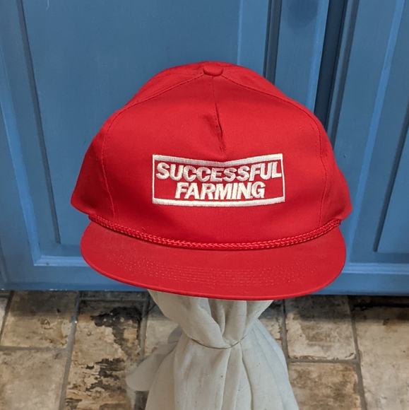 Casquette Camionneur Vintage PAG Seeds - Années 70/80, Rouge Et Blanc, Snapback